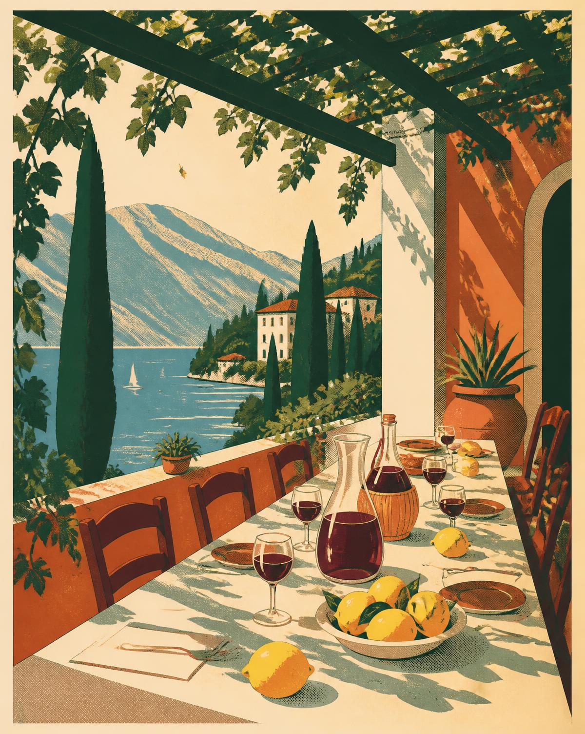 Poster illustration accompanying US Open